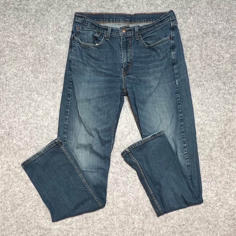 Levis 514 Straight Fit Jeans Mens 34x34 Blue Denim WaterLess Medium‎ Wash 514